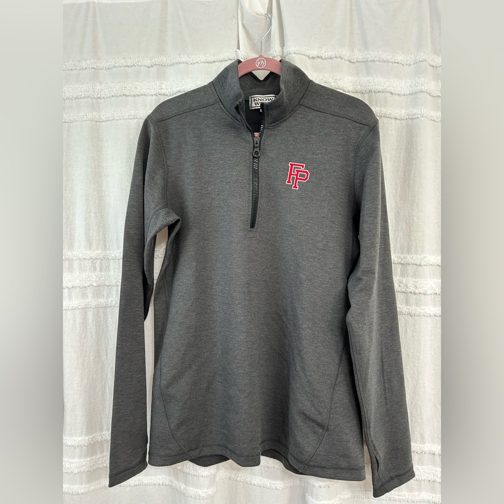 Gray 1/4 Zip Pullover Women’s with Fairfield Prep Logo Size Medium